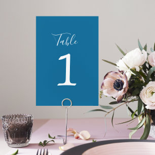 True Simplicity 1 Wedding Winter Blue Table Number