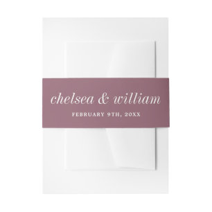 True Simplicity 2 Bride and Groom Dusk Wedding Invitation Belly Band