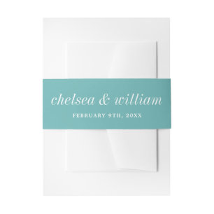 True Simplicity 2 Bride Groom Caribbean Wedding Invitation Belly Band