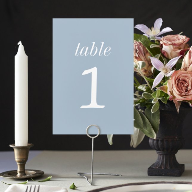 True Simplicity 2 Ice Blue Wedding Table Number (Creator Uploaded)