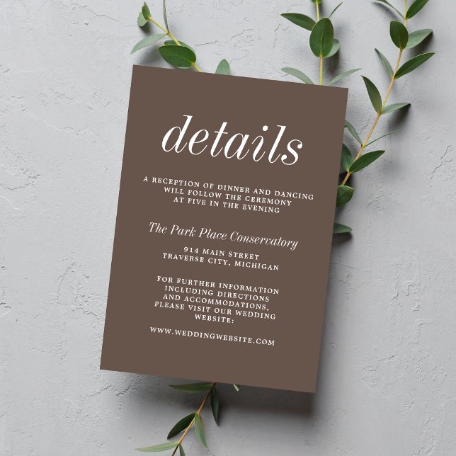 True Simplicity 2 Mushroom Minimalist Wedding Enclosure Card (Creator Uploaded)