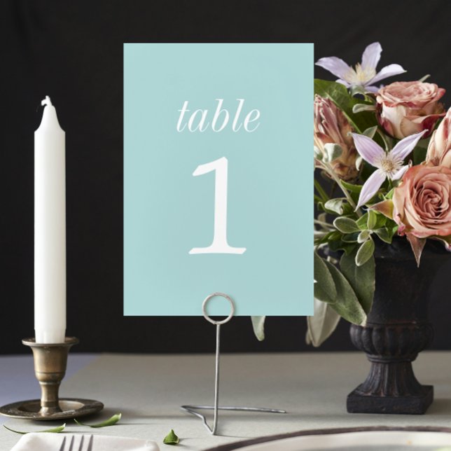 True Simplicity 2 Ocean Mist Wedding Table Number (Creator Uploaded)