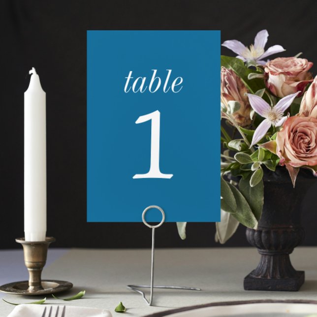 True Simplicity 2 Winter Blue Wedding Table Number (Creator Uploaded)