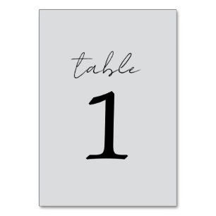 True Simplicity 3 Cool Mist Wedding Table Number