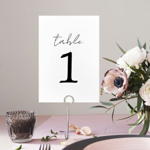True Simplicity 3 Wedding Table Number