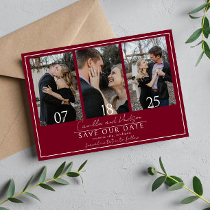 True Simplicity 4 Burgundy Wedding Save The Date