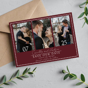 True Simplicity 4 Deep Burgundy Wedding Save The Date