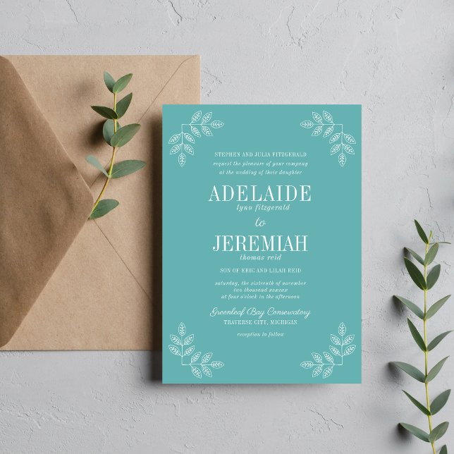 True Simplicity 6 Caribbean Floral Wedding Invitation (Creator Uploaded)