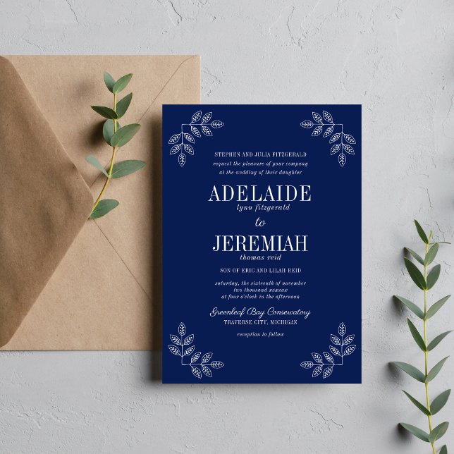 True Simplicity 6 Ink Floral Wedding Invitation (Creator Uploaded)
