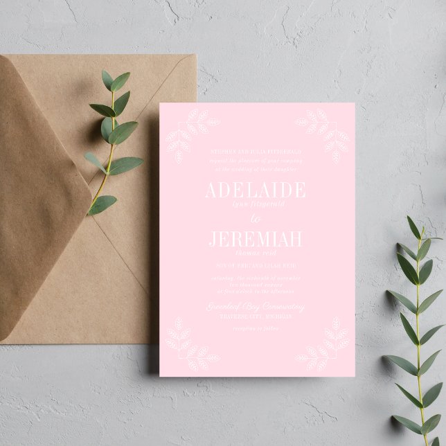 True Simplicity 6 Primrose Floral Wedding Invitation (Creator Uploaded)