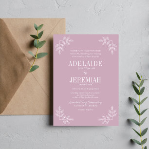 True Simplicity 6 Wisteria Floral Wedding Invitation