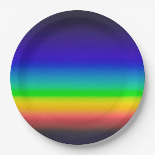 True solar spectrum paper plate