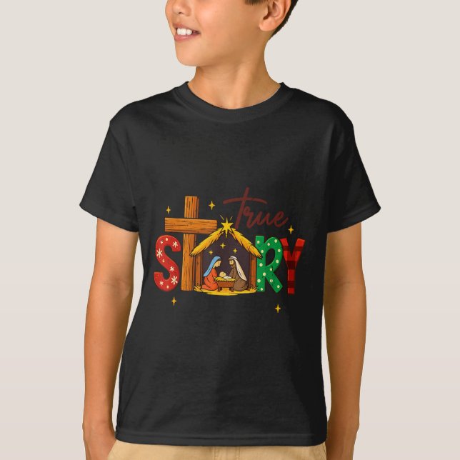 True Story Christian Christmas Family Pyjamas Pjs  T-Shirt (Front)