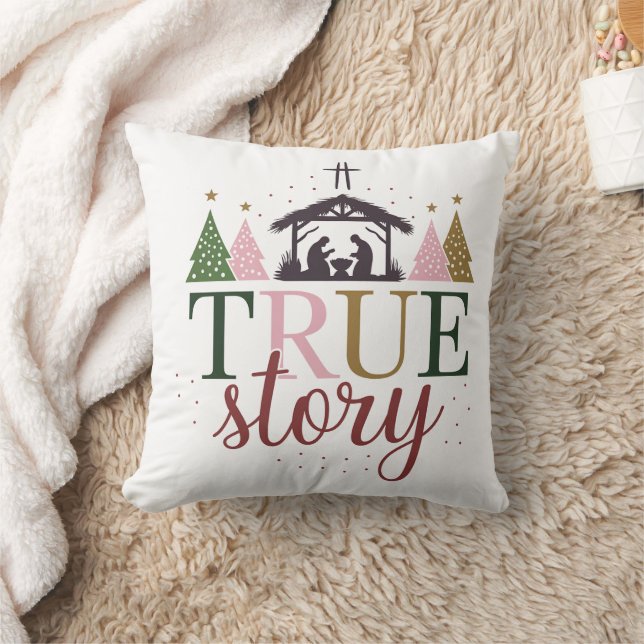 True Story Christmas Bible Verse  Cushion (Blanket)