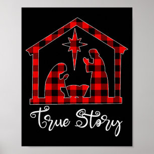True Story Christmas Manger Nativity Scene Buffalo Poster