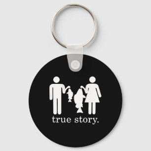 True Story Fishing Husbynd And Wife Key Ring