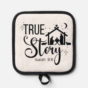True Story Isaiah 9:6 Religious Christmas Pot Holder