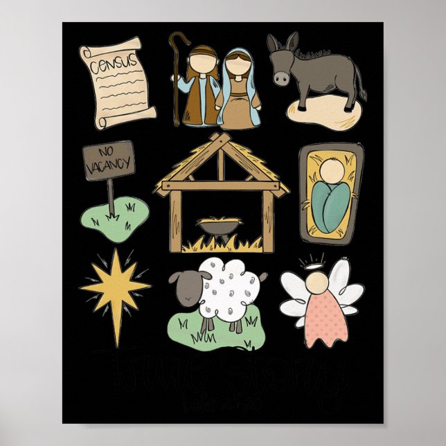 True Story Luke Jesus Nativity Religious Christian Poster (Front)