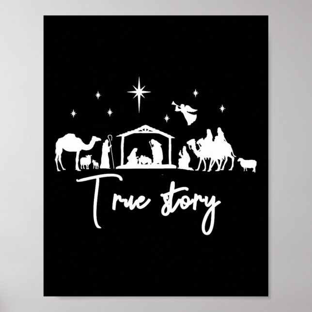 True story nativity christmas baby poster (Front)