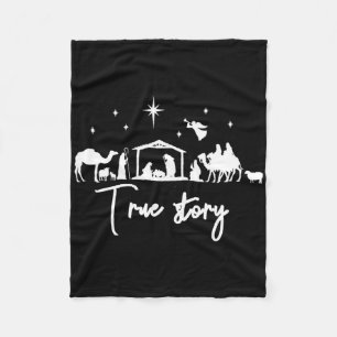 True Story Nativity Christmas Byby Christmas Xmas Fleece Blanket