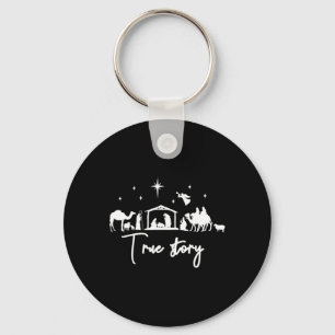 True Story Nativity Christmas Byby Christmas Xmas  Key Ring