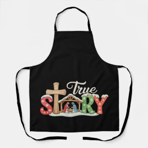 True Story Nativity Christmas Jesus Xmas Christian Apron