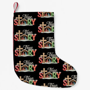 True Story Nativity Christmas Jesus Xmas Christian Small Christmas Stocking