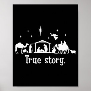 True Story Nativity Manger Christmas Baby Jesus Ki Poster