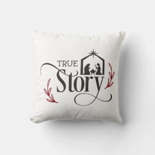 True Story Nativity Pillow