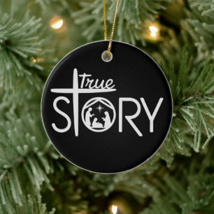 True Story of Jesus Birth Christmas Nativity Xmas Ceramic Tree Decoration