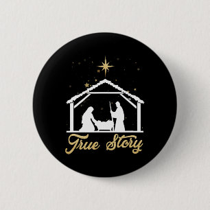 True Story Religious Byby Jessus  6 Cm Round Badge