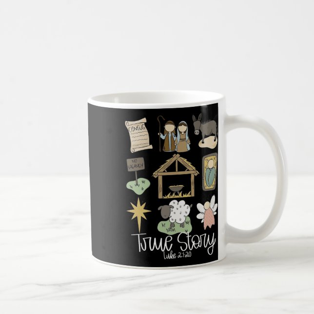 True-story Retro Christmas Christian Religious Xma Coffee Mug (Right)