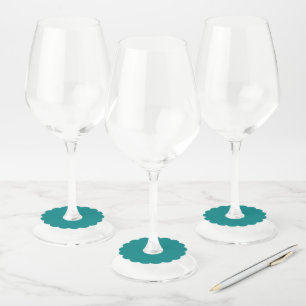 True Teal Wine Glass Tag