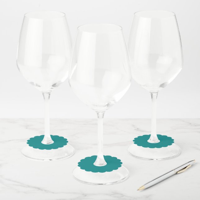 True Teal Wine Glass Tag (Set)