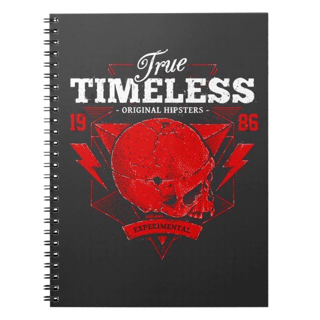 True Timeless Creative skull design Notebook (Front)