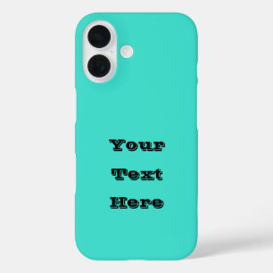 True Turquoise Blue Green Southwestern Solid Colou iPhone 16 Case