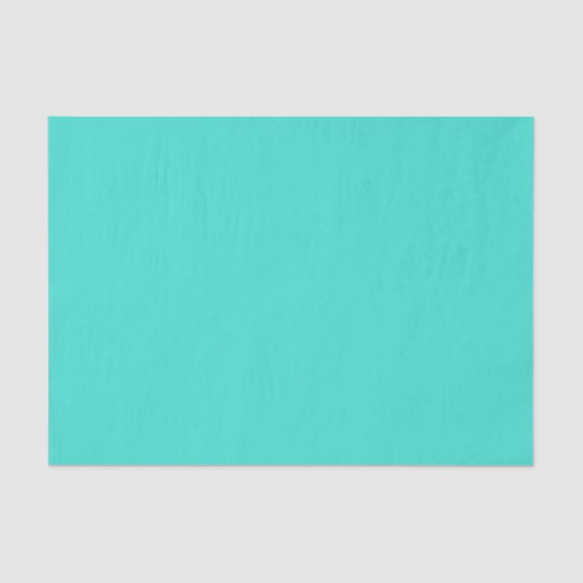 True Turquoise Blue Green Southwestern Solid Colou Tissue Paper (Front)