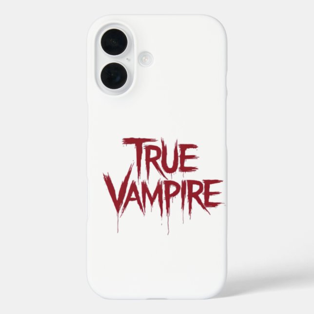 True Vampire Gothic Dripping Blood Text Design Case-Mate iPhone Case (Back)