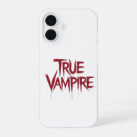 True Vampire Gothic Dripping Blood Text Design