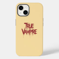 True Vampire Gothic Dripping Blood Text Design