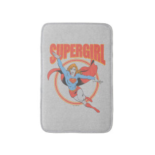True Vintage Supergirl Flying Graphic Bath Mat