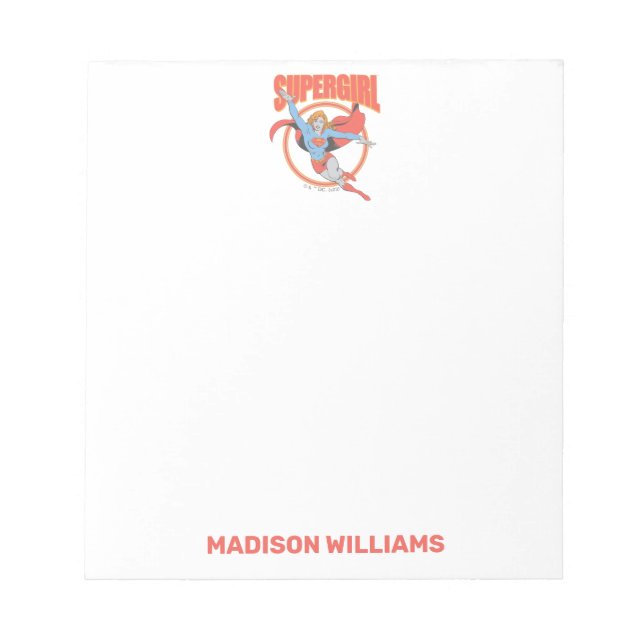 True Vintage Supergirl Flying Graphic Notepad (Front)