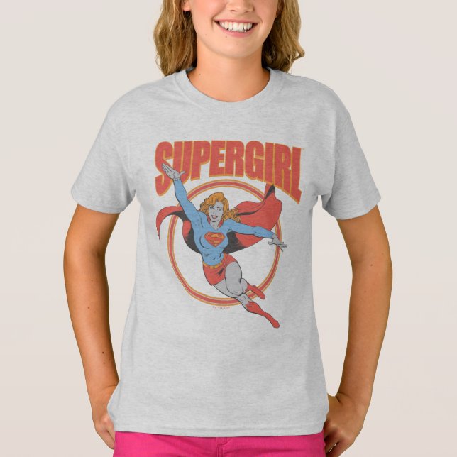 True Vintage Supergirl Flying Graphic T-Shirt (Front)