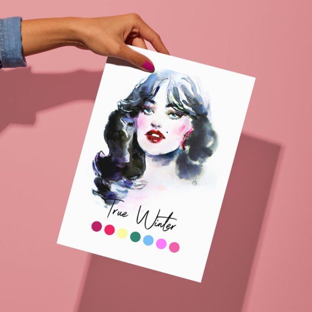 True Winter Type Seasonal Colour Analysis Art Poster (Creator Uploaded)