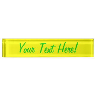 True Yellow Fluo Colour Delight Ready to Customise Nameplate