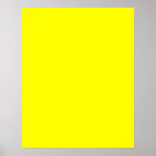 True Yellow Fluo Colour Delight Ready to Customise Poster