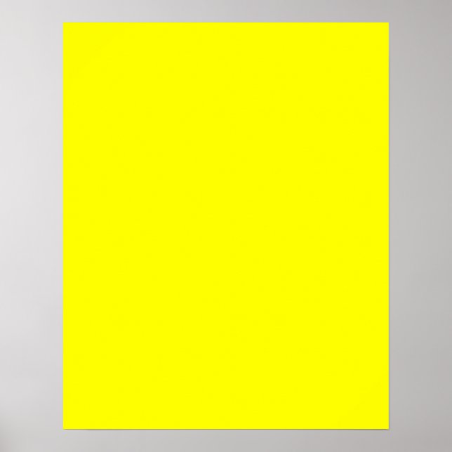 True Yellow Fluo Colour Delight Ready to Customise Poster (Front)
