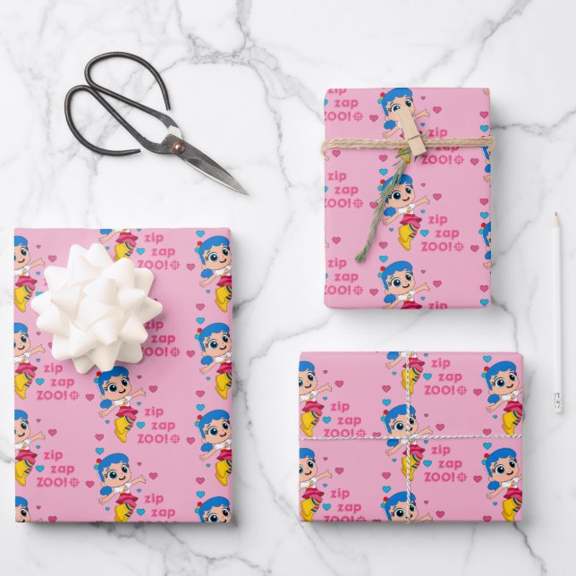 True - Zip Zap Zoo Wrapping Paper Sheet (Front)