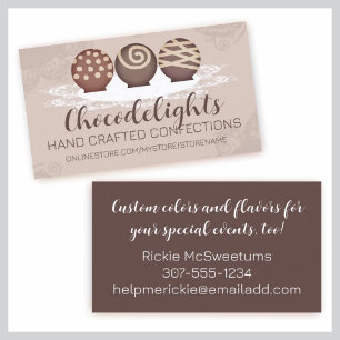 truffles chocolate candy making baking business ca card