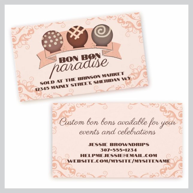 truffles chocolate candy making baking business ca card (Creator Uploaded)